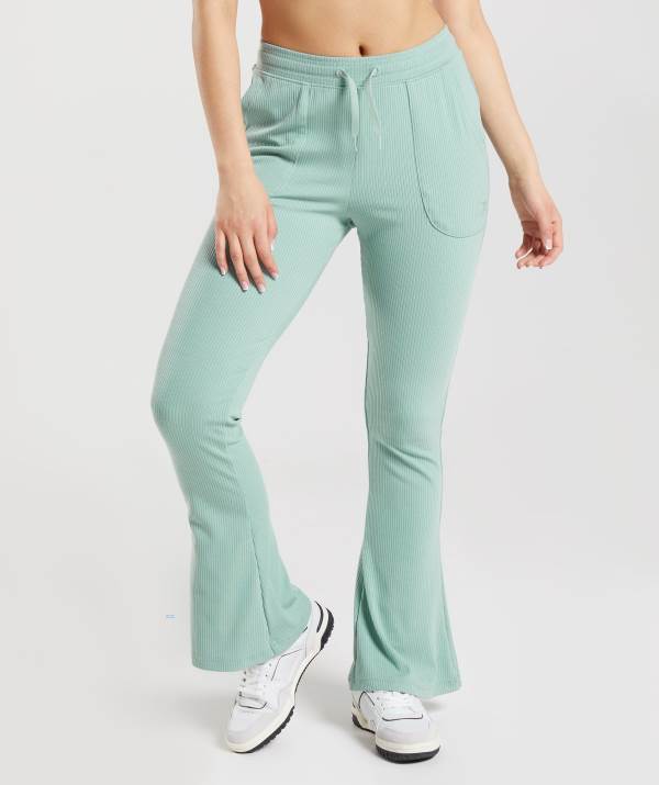 Damske Nohavice Gymshark Pause Flared Pants Modre | EK2187594